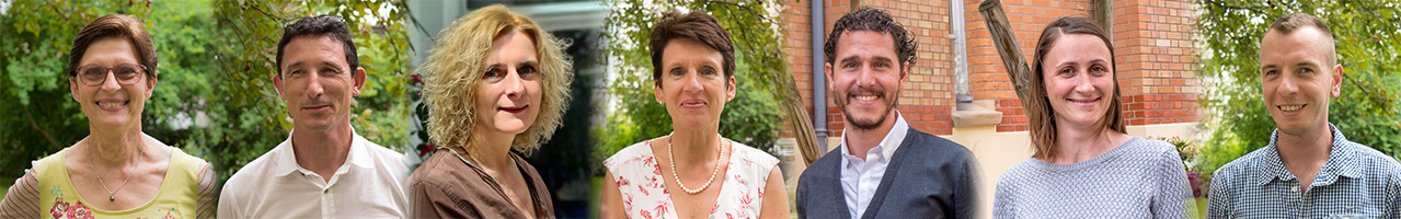 Mosaïque de quelques portraits de bénévoles de l'association